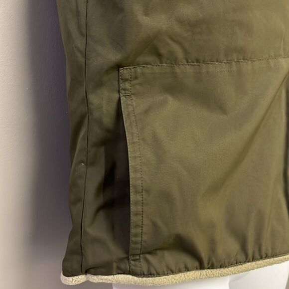 Nike Reversible Olive Tan Two Fabric Mock Neck Two Way Full Zip Up Vest- Small - Picture 7 of 14